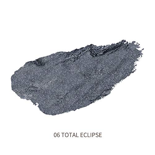 Oulac De color crema Sombra De Ojos Acabado brillante, Pigmentos, Duradero y resistente al agua, Resistente a la decoloración, Maquillaje de mezclable, Apto para veganos, 12 g, Eclipse total (06)