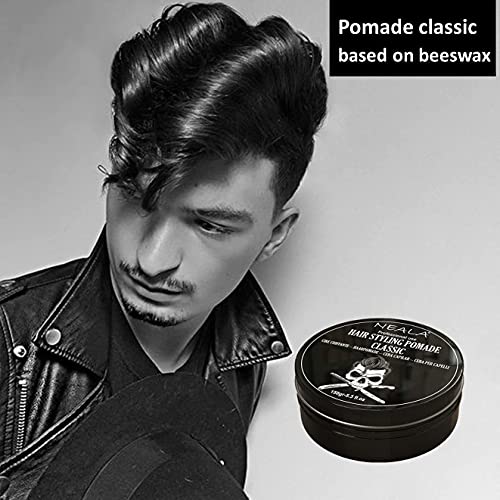 Pack de 3 ceras para pelo de hombre (cera styling para 3 estilos diferentes) - Pomada Neala Classic + Water (efecto mojado) + Strong (fijación fuerte) - Pack 3 latas x 150ml