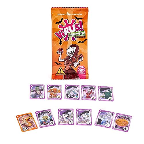 Pack Juego de Cartas Virus + Virus Halloween + 100 Fundas. Edicion Española. +8 años