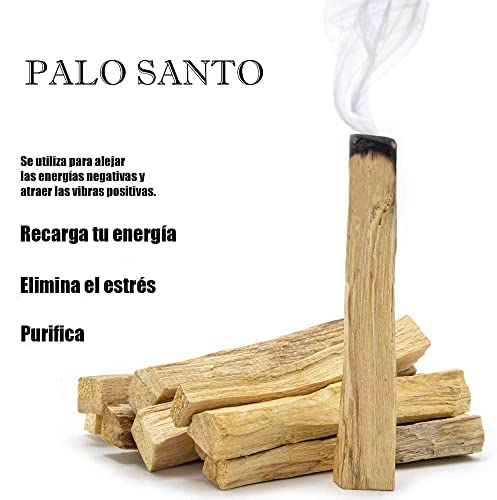 Palo Santo Incienso Natural XL Madera Sagrada 100% Natural de Perú para alejar Las Energías negativas y atraer Las Vibras Positivas (60 Gramos)