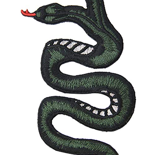 Parche bordado de serpiente, emblema para coser o planchar Double Headed Snake