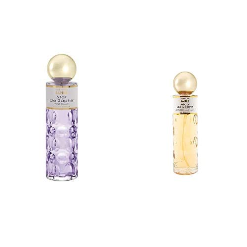 PARFUMS SAPHIR Star, Eau de Parfum con vaporizador para Mujer, 200 ml + Vida, Eau de Parfum con vaporizador para Mujer, 200 ml