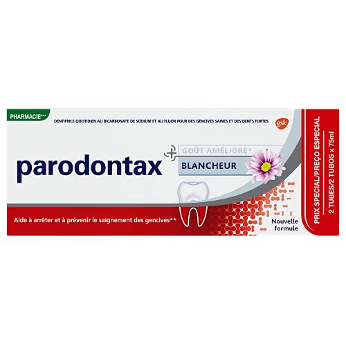 Parodontax Dentifrice Blancheur au Fluor Lot de 2 x 75 ml