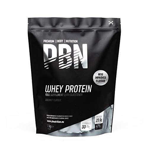 PBN Premium Body Nutrition - Proteína de suero de leche en polvo, 2.27 kg (Paquete de 1), sabor Fresa, sabor optimizado