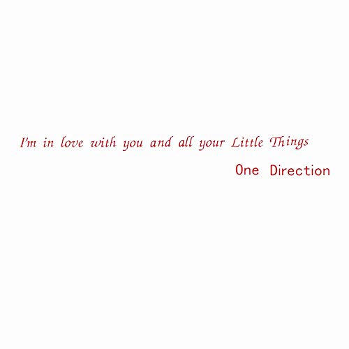 Pegatinas de pared con texto en inglés "I'm in Love with You" en inglés "One Direction" - Adhesivo de pared de PVC para decoración de dormitorio (90 x 15 cm)