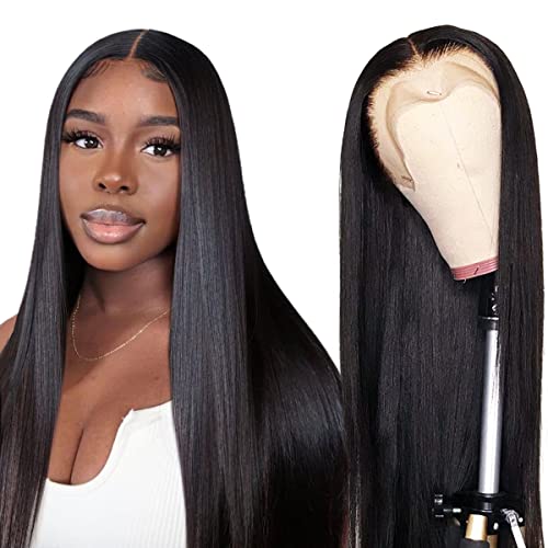 pelucas mujer pelo cabello natural peluca lace front wig human hair peluca negra larga lisa suavecito pelucas mujer 16inch(40cm)