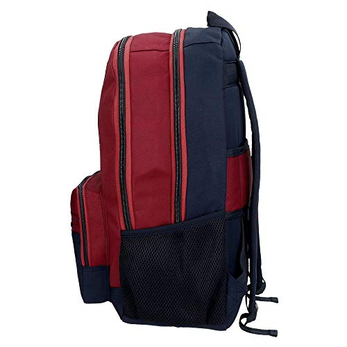 Pepe Jeans Andy Mochila Doble Compartimento Rojo 31x46x15 cms Poliéster 22.82L