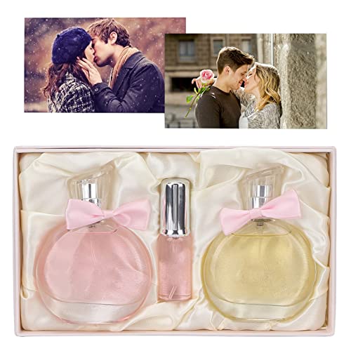 Perfume en Spray para Mujer, Juego de Perfume Femenino Fragancia Floral Elegante Spray de Perfume de Larga Duración para Mujer Oro Rosa, Regalo para Niñas Y Mujeres