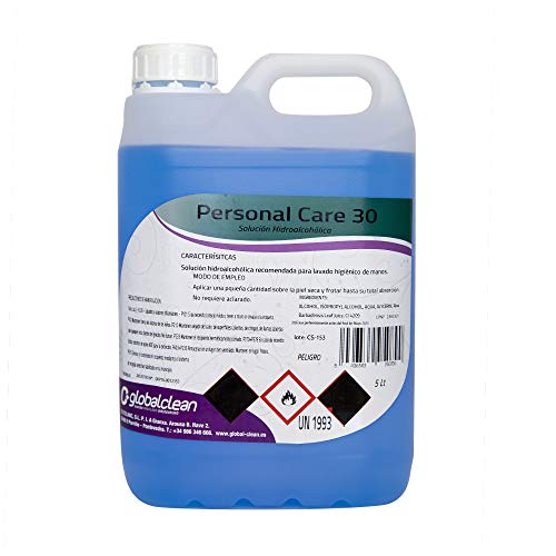 Personal Care Garrafa 5 Litros Loción Hidroalcohólica manos 70% Alcohol Garantizado Formato Ahorro 5000ml Solución Líquida Ideal Pulverizadores 5000 ml