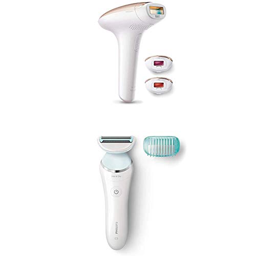 Philips Lumea Advanced SC1999/00 - Sistema IPL por luz pulsada para Cuerpo, con Sensor de Piel + Afeitadora Femenina con una Cuchilla