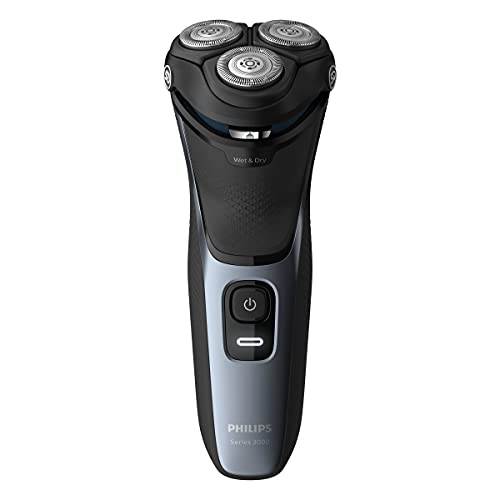 Philips Maquinilla de afeitar S3133/51 Series 3000, recortador integrado negro/rubio claro.