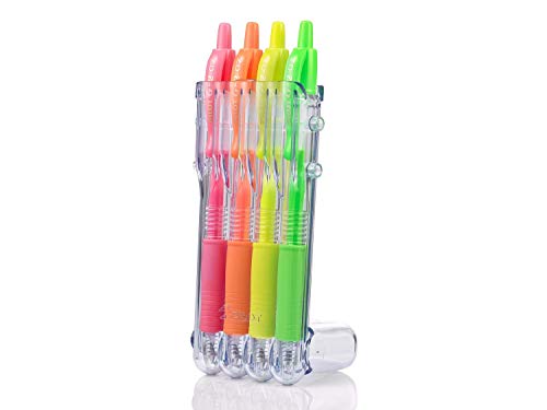 PILOT Bolígrafo de gel G2 07 Neon Set2Go, 4 unidades