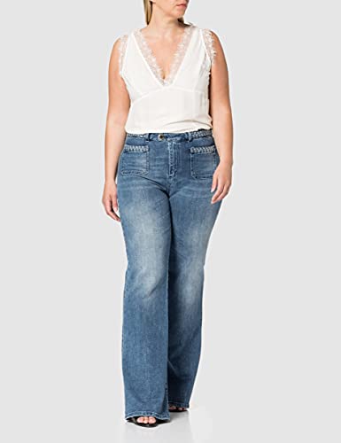 Pinko Flower Flare Pj403 Jeans, G14_Azul-Porcelana DELF, 30 para Mujer