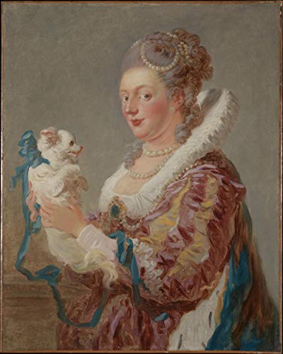 Pintura de bricolaje por números para adultos Jean Honore Fragonard Una mujer con un perro para niños adultos principiantes dibujo con pinceles decoración de Navidad regalos