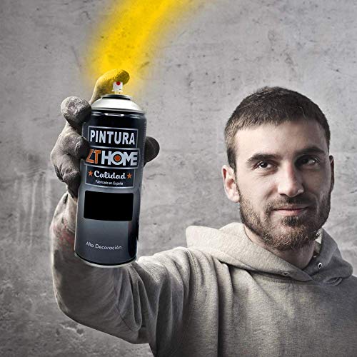 Pintura Spray Negro Brillo 400ml imprimacion para madera, metal, ceramica, plasticos / Pinta todo tipo de cosas y superficies Radiadores, bicicleta, coche, plasticos, microondas, graffiti - RAL 9005