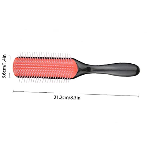 Pinza de pelo Pincel Cepillo de peinado Peinado Peine Scalp Massage Cepillo 9 Filas Dientes Portátil Paño suave para viajar a domicilio