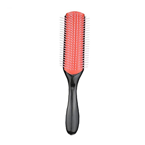 Pinza de pelo Pincel Cepillo de peinado Peinado Peine Scalp Massage Cepillo 9 Filas Dientes Portátil Paño suave para viajar a domicilio