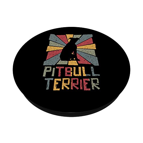 Pitbull Terrier Vintage perro perros pata patas perrito PopSockets PopGrip Intercambiable