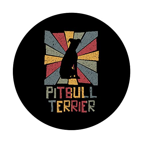 Pitbull Terrier Vintage perro perros pata patas perrito PopSockets PopGrip Intercambiable