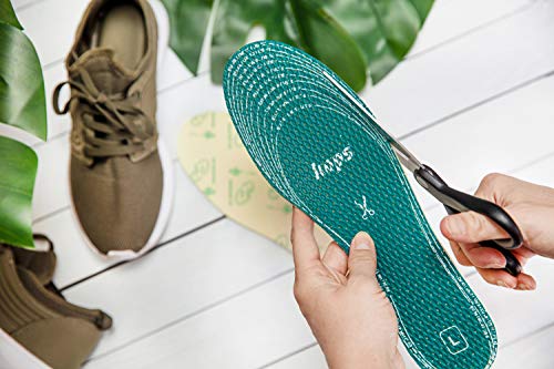 Plantillas de Zapatos Aloe Vera Ultra Frescas para Hombres y Mujeres, Plantillas Suaves Uso Diario, 1 par de Plantillas de Zapatos Cortados para Cortar a Medida con la Tecnología Olor de Kaps