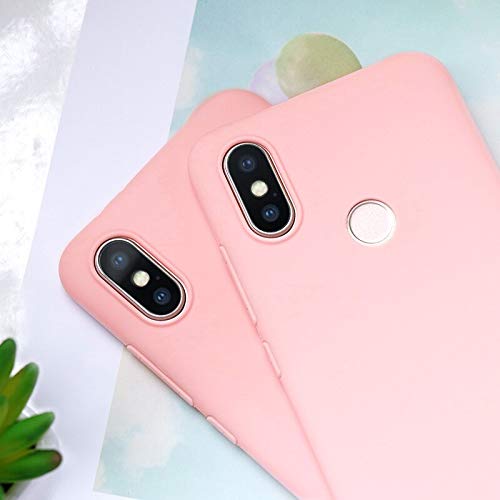 Pnakqil Funda Xiaomi Redmi Note 7 Silicona con Dibujos Suave Carcasa Color Ultra Slim Ligero Gel TPU Soft Piel Case Antigolpes Goma Protectora Caso Cover para Xiaomi Redmi Note7, Amor 02 - Rosa