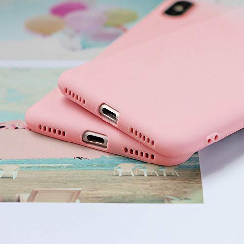 Pnakqil Funda Xiaomi Redmi Note 7 Silicona con Dibujos Suave Carcasa Color Ultra Slim Ligero Gel TPU Soft Piel Case Antigolpes Goma Protectora Caso Cover para Xiaomi Redmi Note7, Amor 02 - Rosa