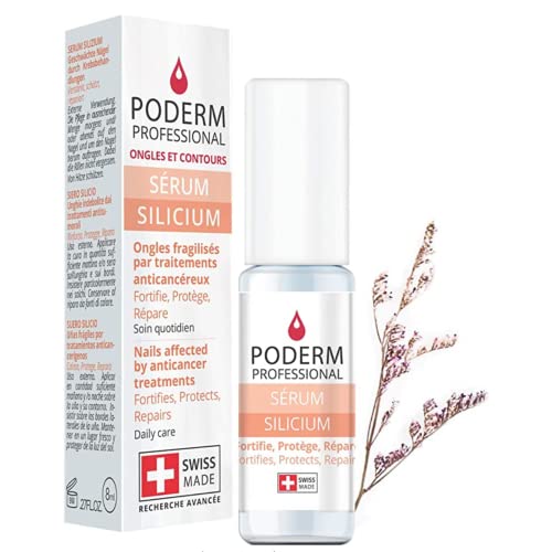 PODERM - UÑAS DEBILITADAS QUIMIOTERAPIA - Sérum Silicio Aliviador, Fortificante y Reparador – Endurecedor y Protector – Cuidado Profesional – Hecho en Suiza