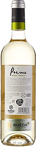 Poema Verdejo Vino Blanco D.O Rueda-6 botellas de 750 ml (Total 4.5 L) BODEGA CUATRO RAYAS