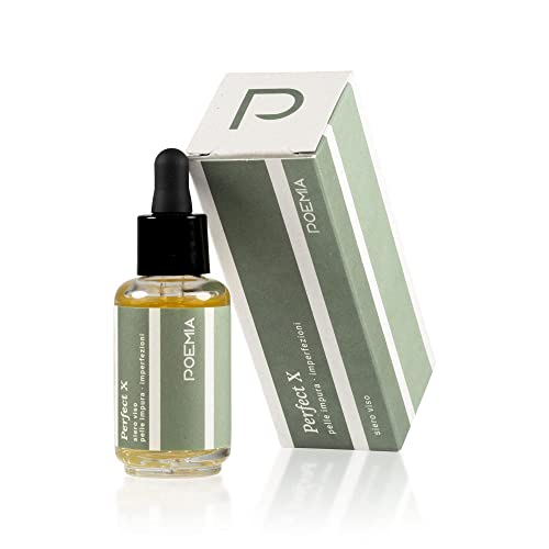 Poemia Face Serum Gel Piel impura Imperfecciones Acné Poros dilatados Orgánico Vegano Certificado Ácido mandélico Sauce Bardana Aceite de árbol de té Hombre Mujer Made In Italy