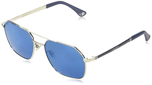 Police Origins 41 Gafas, Shiny Palladium/Blue Parts, 58 para Hombre