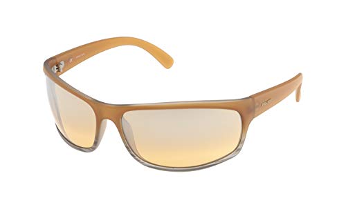 Police Spectrum 1 Gafas de Sol, Semi Matt Transparent Milky Honey Frame/Pale Yellow Mirror Lens, 63 para Hombre