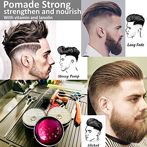 Pomade Neala Strong - 150gr - Cera de peinado para hombres enriquecida con lanolina y vitaminas - Acabado brillante, fijación fuerte