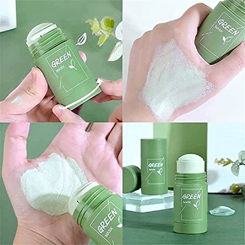 Poreless Deep Cleanse Mask Stick Green Tea,Green Tea Purifying Clay Stick Mask, Improves Skin for All Skin Types Men Women (1 Pcs)