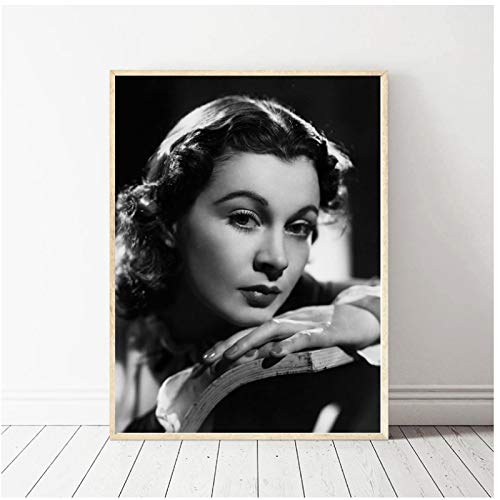 Póster artístico de Vivien Leigh, decoración del hogar, póster con impresiones en HD, lienzo para decoración de sala de estar, 50x70 cm x 1 Uds, Sin marco