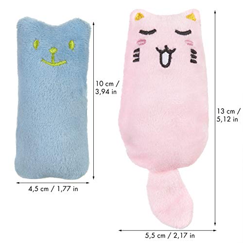 PRETTY KITTY Minz Miezen - Juego de 6 cojines para gatos con hierba gatera, para gatos con hierba gatera, juguete para gatos