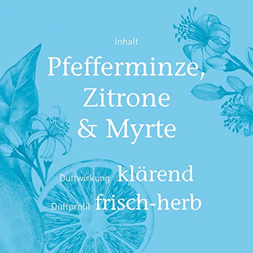 PRIMAVERA Ambientador de aire fresco bio 50 ml – menta, limón y mito – difusor de aroma, aromaterapia – purificante – vegano