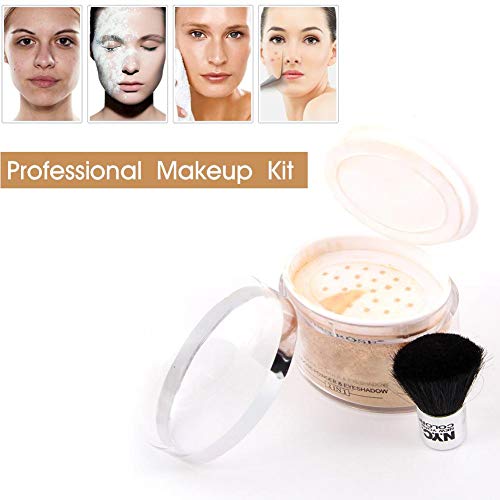 Professional Face Powde, Kit de Maquillaje en Polvo Suelto y Sombra de Ojos que Oculta la Base Cosmética Facial(Silver MB)