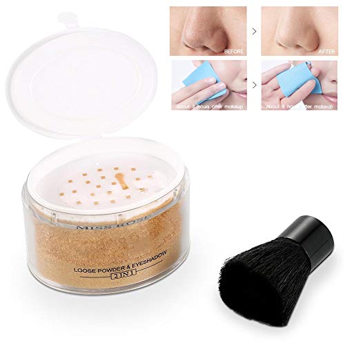 Professional Face Powde, Kit de Maquillaje en Polvo Suelto y Sombra de Ojos que Oculta la Base Cosmética Facial(Silver MB)