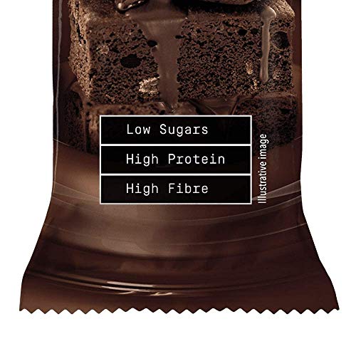 Prozis Zero Snack Barra Rico En Proteína y Bajo en Hidratos de Carbono y Azúcares, Brownie de Chocolate - 12 x 35 g