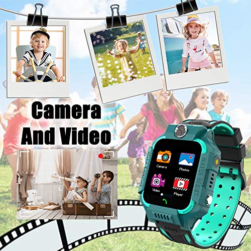 PTHTECHUS Reloj Inteligente Niño de Podómetro, Smartwatch Niños con 14 Juegos SOS Llamada MúSica Linterna Cámara Despertador Regalos para niños de 4 a 12 años (Y19-Blue)