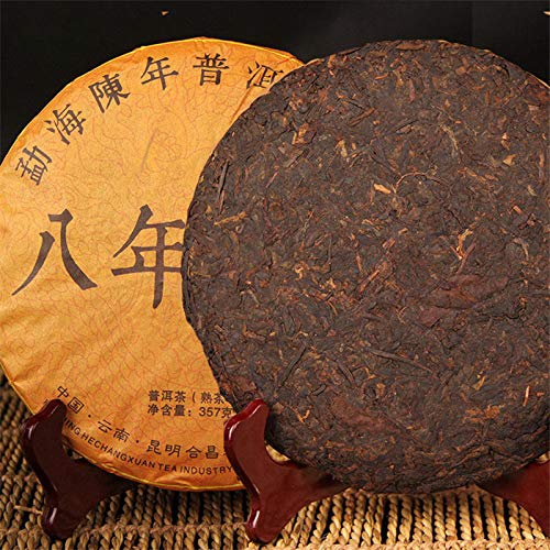 Pu-erh té 357g (0.79LB) viejo Yunnan pu erh cocido Maduro viejo Puer Té Té rojo Té negro Té chino Yunnan Pu'er pastel de té