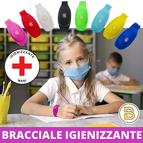 Pulsera desinfectante manos desinfectante porta gel para mujer niño hombre de silicona escuela trabajo recargable de viaje dispensador ajustable niños adultos 8 unidades multicolor