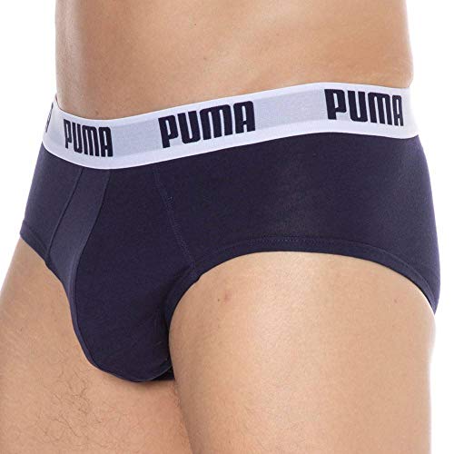 Puma Basic Brief 2P - Calzoncillos para hombre, color azul, talla L