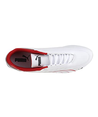 PUMA Ferrari Race Future Kart Cat, Zapatillas Unisex Adulto, Blanco White/Rosso Corsa, 41 EU