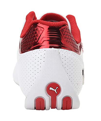 PUMA Ferrari Race Future Kart Cat, Zapatillas Unisex Adulto, Blanco White/Rosso Corsa, 41 EU