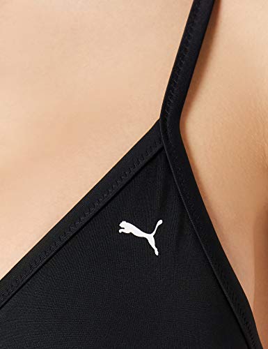 PUMA Swim-Traje de baño para Mujer con Cuello en V Pieza, Negro, S