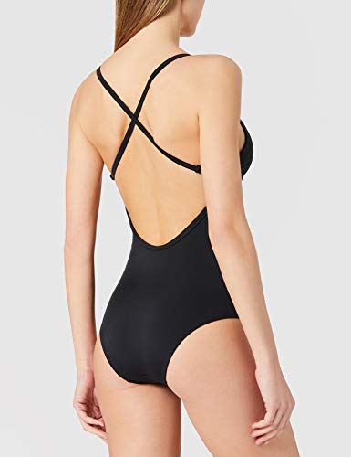 PUMA Swim-Traje de baño para Mujer con Cuello en V Pieza, Negro, S