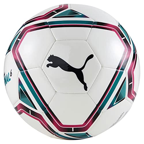 PUMA teamFINAL 21.6 MS Ball Balón de Fútbol, Unisex Adulto, White-Rose Red-Ocean Depths Black, 5