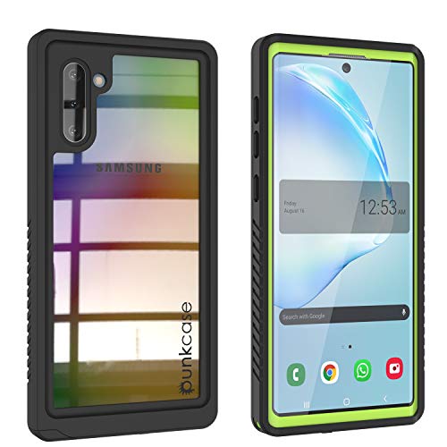 Punkcase Note 10 - Funda impermeable [serie extrema] [ajuste delgado] [certificado IP68] [a prueba de golpes] [a prueba de suciedad] [a prueba de nieve] compatible con Samsung Galaxy Note 10 [verde]