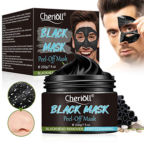 Puntos Negros Mascarilla Para Hombre, Blackhead Remover Mask, Mascarilla Exfoliante, Peel Off Mask, Deep Cleansing Mascarilla Exfoliante Limpiadora contra Puntos Negros y Acné -200g